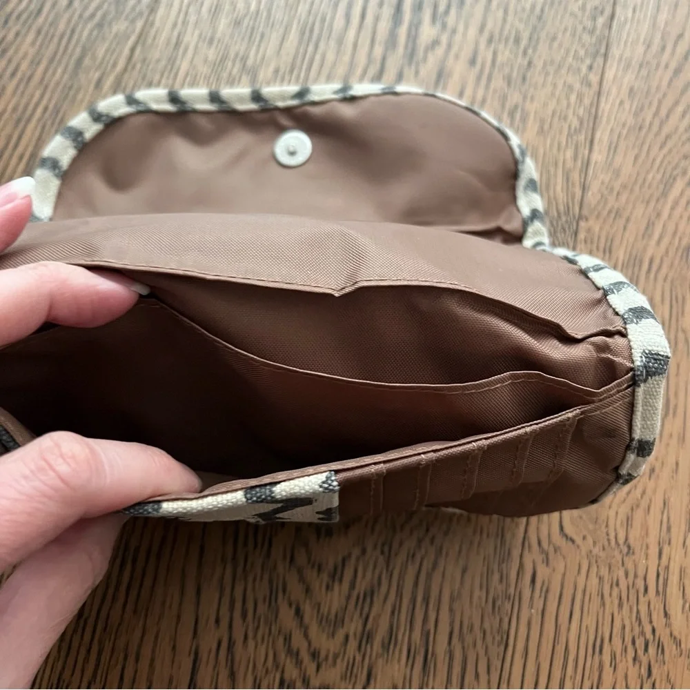 KAVU Big Spender Cotton Wallet in brown and cream